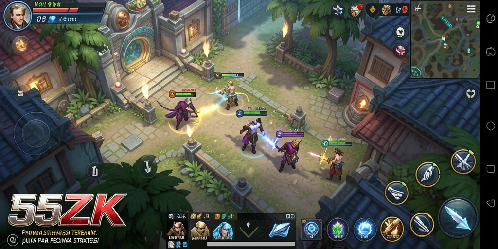 Gameplay menegangkan dalam 555ZK yang penuh strategi.