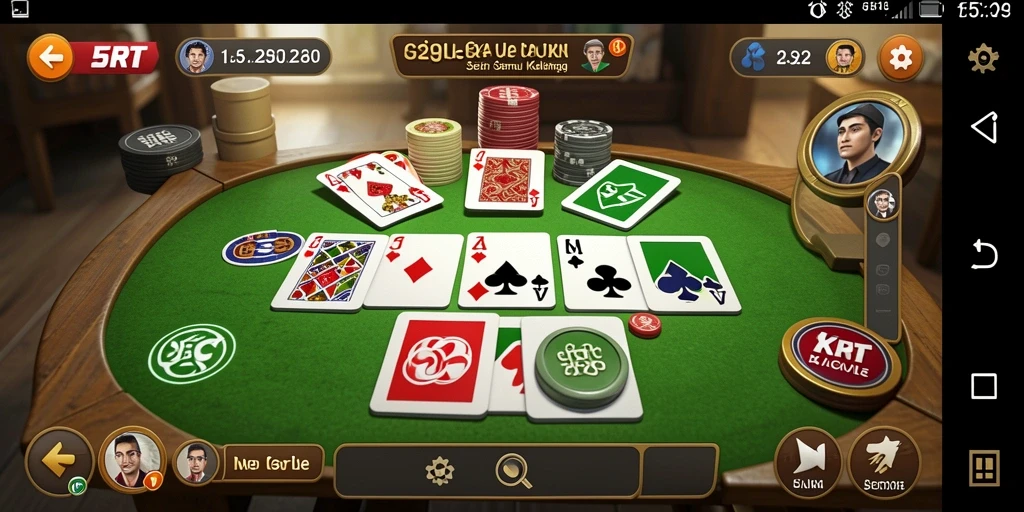 Tampilan gameplay Gaple yang seru dan interaktif di 5RT.