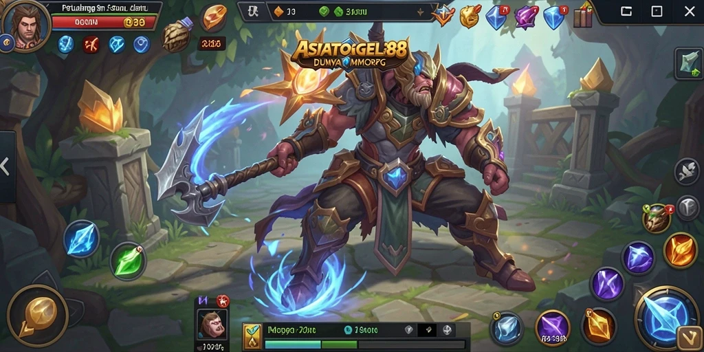 Screenshot gameplay ASIATOGEL88 yang menampilkan aksi seru dalam dunia MMORPG.