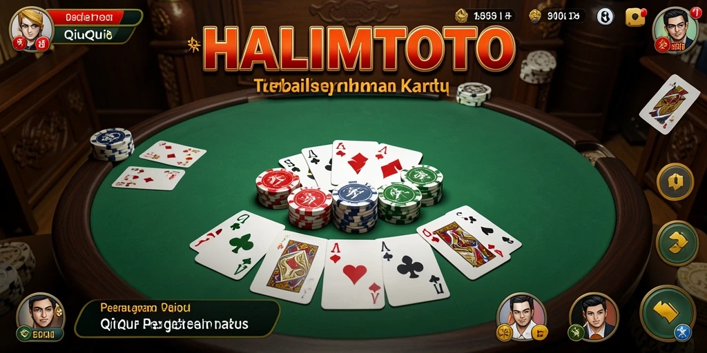 Tampilan menarik gameplay QiuQiu di HALIMTOTO.