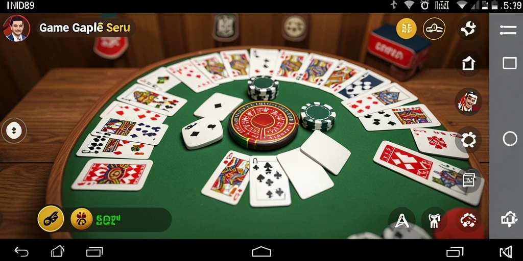 Tampilan gameplay Gaple yang menarik dan interaktif.