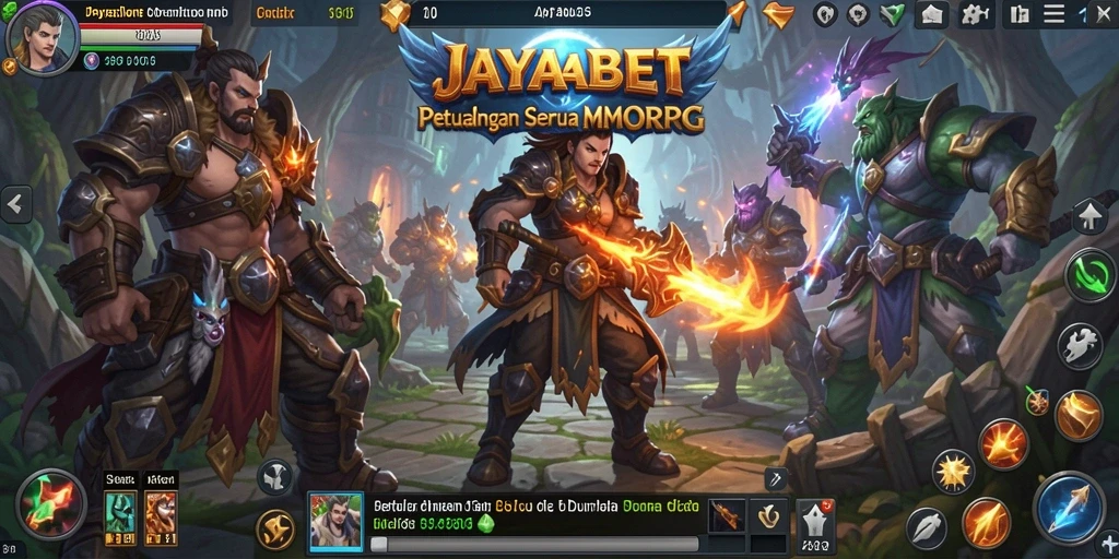 Tangkapan layar utama menampilkan aksi seru dalam permainan MMORPG.