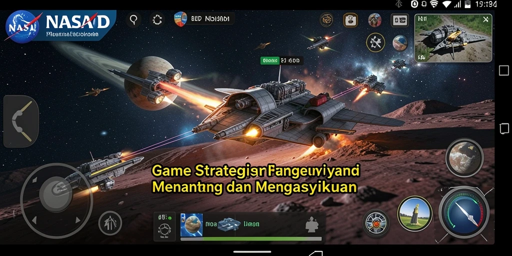 Tampilan gameplay <strong>NASA4D</strong> yang menegangkan dan strategis di luar angkasa.