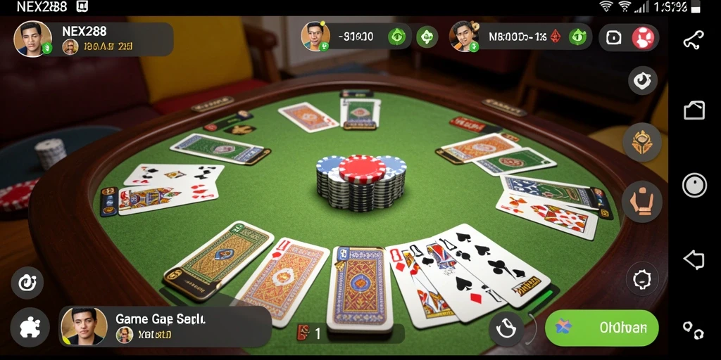 Tampilan gameplay Gaple yang menegangkan di NEX288.