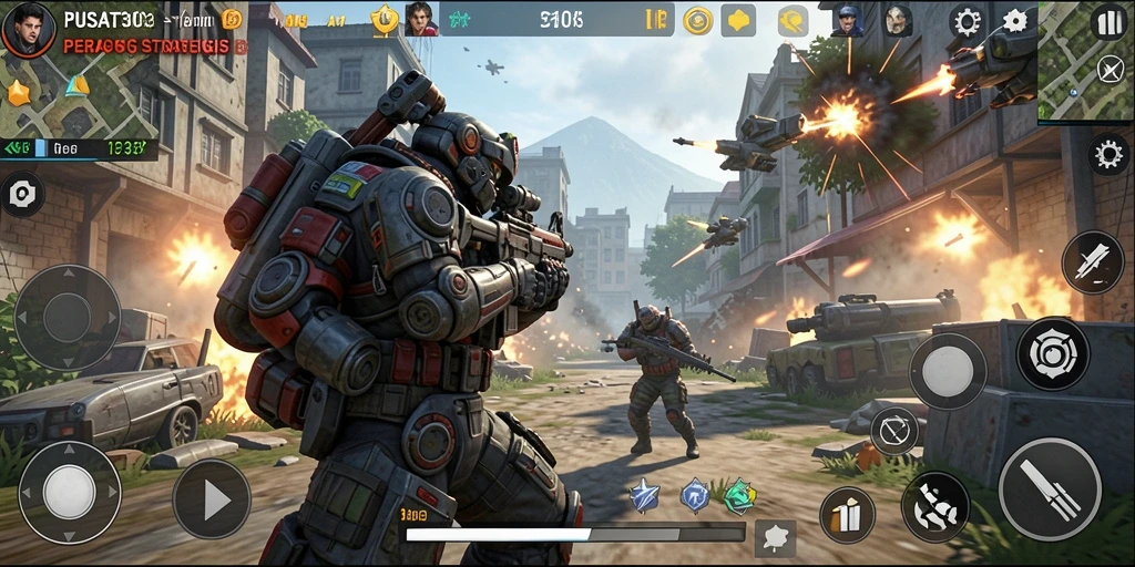 Gameplay seru PUSAT303 dengan aksi tembak-menembak yang mendebarkan.