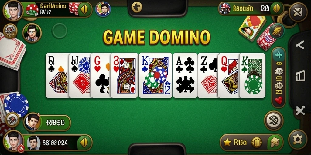 Screenshot gameplay RR89 menampilkan serunya permainan Domino bersama teman.