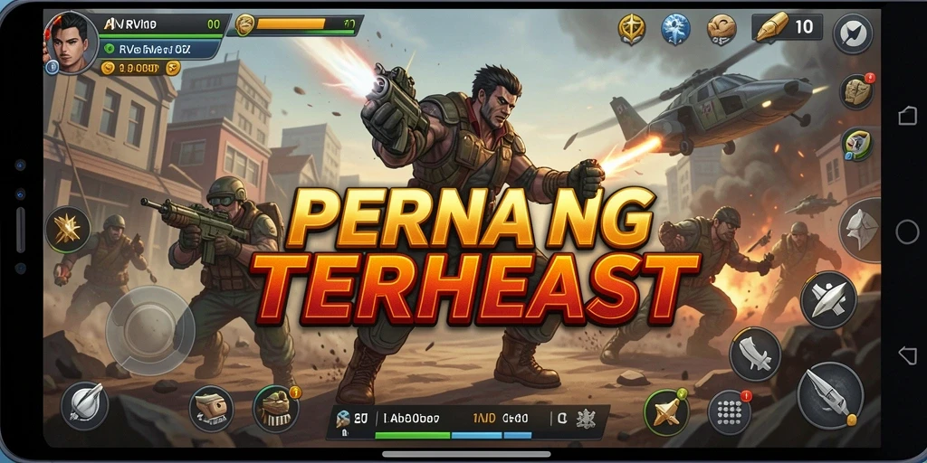 Screenshot utama RVIP menampilkan pertempuran seru di arena aksi.