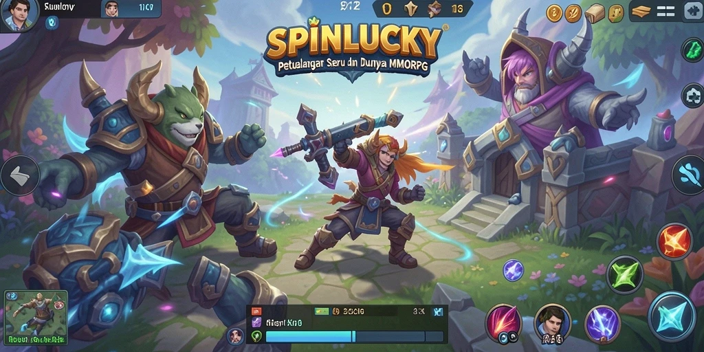 Gameplay menakjubkan dari SPINLUCKY dalam dunia MMORPG.
